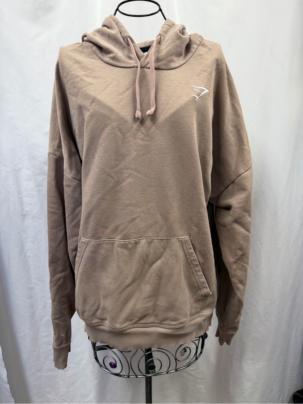 GYMSHARK tan hoodie size M